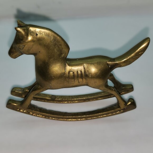 Vintage Solid Brass Rocking Horse Figurine - Picture 5 of 5